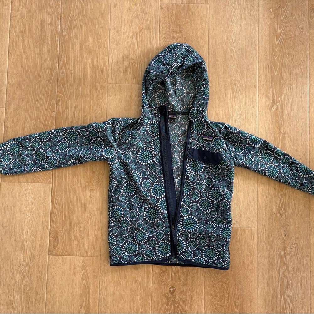 Patagonia Kids Baggies Jacket - Blue and White Pattern